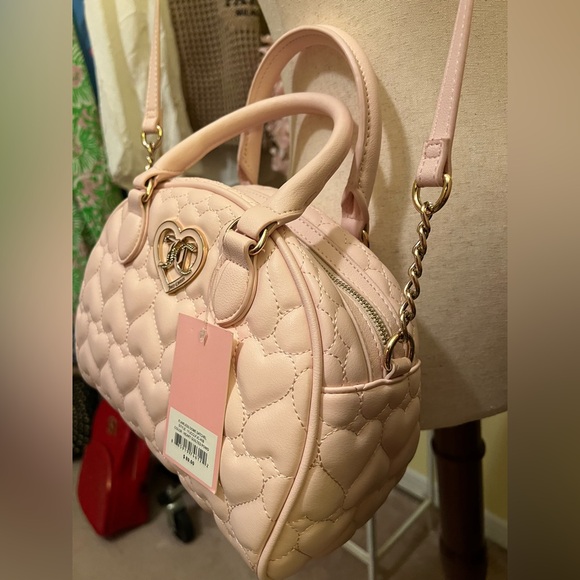 Juicy Couture Blush Pink Quilted Heart Bag NWT - Picture 5 of 16